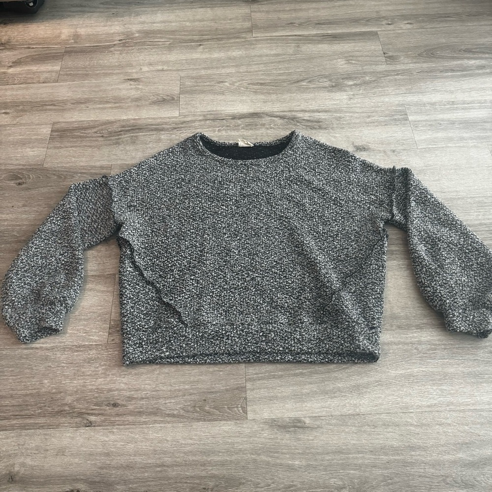 Peach Love Black and White sweater